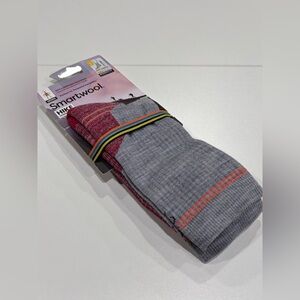 Smartwool Women's Large Hike Light Cushion Crew Socks Red Grey NWT